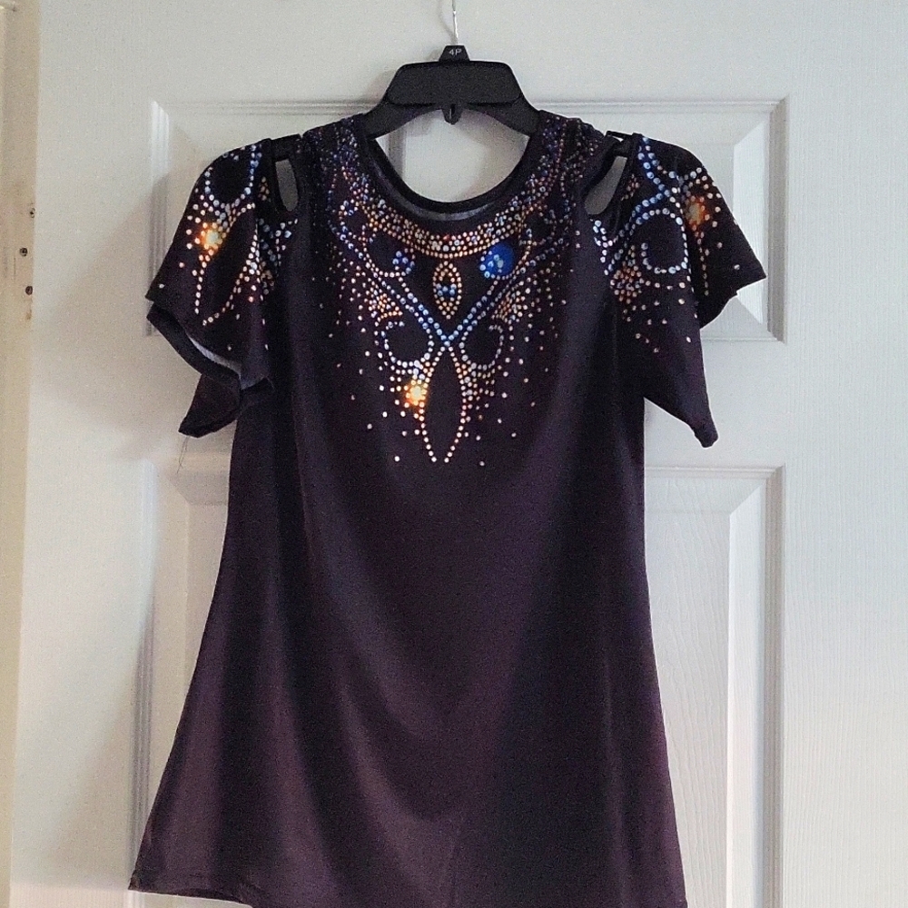 Sleeveless summer brown shirt/blouse.